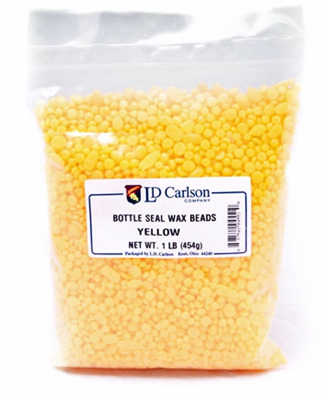 Bottle Seal Wax Beads, Yellow, 1 Lb