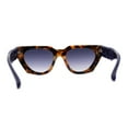 thumbnail image 4 of Thick Chain Arm Squared Thick Plastic Cat Eye Plastic Sunglasses Tortoise Blue Smoke, 4 of 4