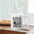 thumbnail image 2 of Love Is Playing Every Game As If It's Your Last White Travel Coffee Cup, Basketball Ceramic Mugs, Novelty Basketball Teacup Gift Ideas For Friends, Funny Basketball Coffee Mug 11 Oz., 2 of 7