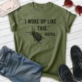 thumbnail image 2 of I Woke Up Kafka Shirt, Unisex Women's Men's Shirt, Kafka Shirt, Literature Shirt, Literary English Shirt, Heather Military Green, XX-Large, 2 of 6