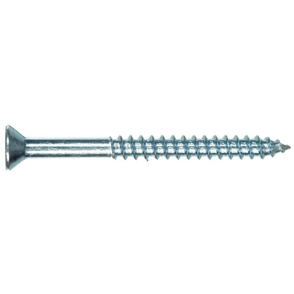 Hillman No. 12 x 3/4 in. L Phillips Flat Head Zinc-Plated Steel Wood Screws 100 pk