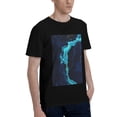 thumbnail image 2 of Bingfone Blue Marble And Gold Men'S Loose Fit Short-Sleeve Pocket T-Shirt, 2 of 7