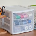thumbnail image 4 of Sterilite ClearView Stacking 3 Drawer Storage Organizer System, (24 Pack), 4 of 5