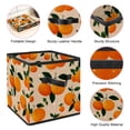 thumbnail image 4 of RATGDN Collapsible Fabric Cube Storage Bin with Double Handles for Living Room Bedroom Office Black - Orange Juice Fruit, 4 of 7