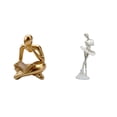 thumbnail image 1 of Estatua De Bailarina De Pensador Abstracto, Figura De Bailarina Moderna, Escultura Artística Creativa Para Mesa, Sala De Estar, Estantería De Oficina, Dormitorio, Chimenea, Entrada, 1 of 8