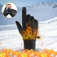 thumbnail image 2 of Clearance! Winter Gloves Men Winter Touchs Screen Gloves Outdoor Warm Gloves with Thermal Soft Knit Lining Non-Slip Gloves Windproof Water-Proof Sports Winter Gloves Black, 2 of 5