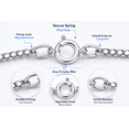 thumbnail image 3 of 925 Sterling Silver Box Chain Necklace 20 Inch – 1.1mm Italian Solid Silver Chain for Women & Men, Lobster Clasp, Pendant Necklace Chain, 3 of 9
