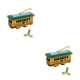 thumbnail image 4 of Vogacara Vintage Tram Trolley Streetcar Juguete de hojalata Regalo coleccionable con llave de cuerda 2piezas Tipo 1, 4 of 6