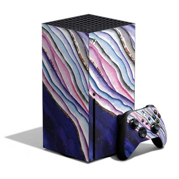 Skinit Geode Violet Watercolor Geode Xbox Series X Bundle Skin