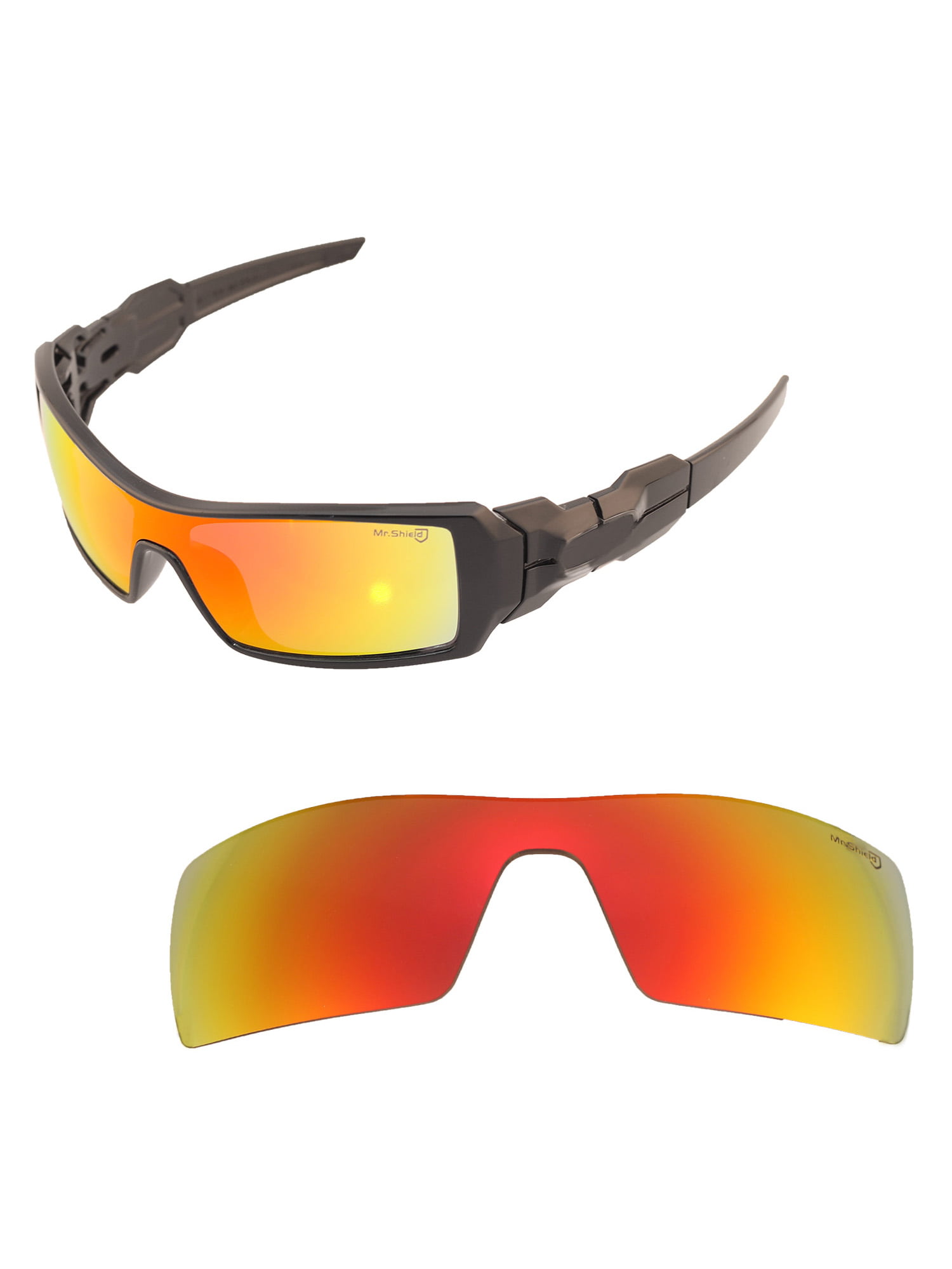 Walleva Fire Red Replacement Lenses for 