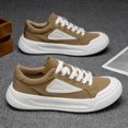 thumbnail image 3 of Men's Black & White Chunky Platform Sneakers with Geometric Accent, Casual Streetwear Shoes, 3 of 10