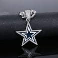 thumbnail image 4 of Men Women Hip Hop New Pentagram Pendant Necklace 15mm Crystal Cuban Chain HipHop Iced Out Bling Necklaces Fashion Charm Jewelry, 4 of 5