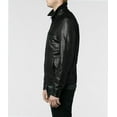 thumbnail image 3 of Noora Men&rsquo;s Lambskin Leather Jacket Black | Classic Motorcycle Biker Fitted Leather Jacket with Band Collar, 3 of 10