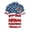 American Stars Stripes, variant on Soft Men's Short Sleeve Shirt for Travel Resort, Zigzag Stripe Print Non Elastic Breathable Men's Short Sleeve Button Down Shirt Skin Friendly