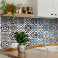 thumbnail image 2 of Mi Alma Yellow Blue Abstract Peel & Stick Tiles - Vinyl Backsplash 8x8, 2 of 11