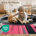 thumbnail image 4 of ODIKA 6'x9' Washable Area Rug Record Dj Vinyl Turntable Retro Music Note Symmetry Player Cassette for Family Room, Living Room, Master Bedroom, Non-Slip, Easy Care, 4 of 7