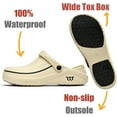 thumbnail image 2 of Men's Women's Work Clogs - Unisex Garden Chef Shoes Non Slip Waterproof Nurse Kitchen Food Service Shoes, 2 of 14