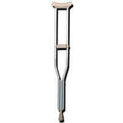 Angle View: Push-Button Aluminum Crutches - Tall (52" – 60")