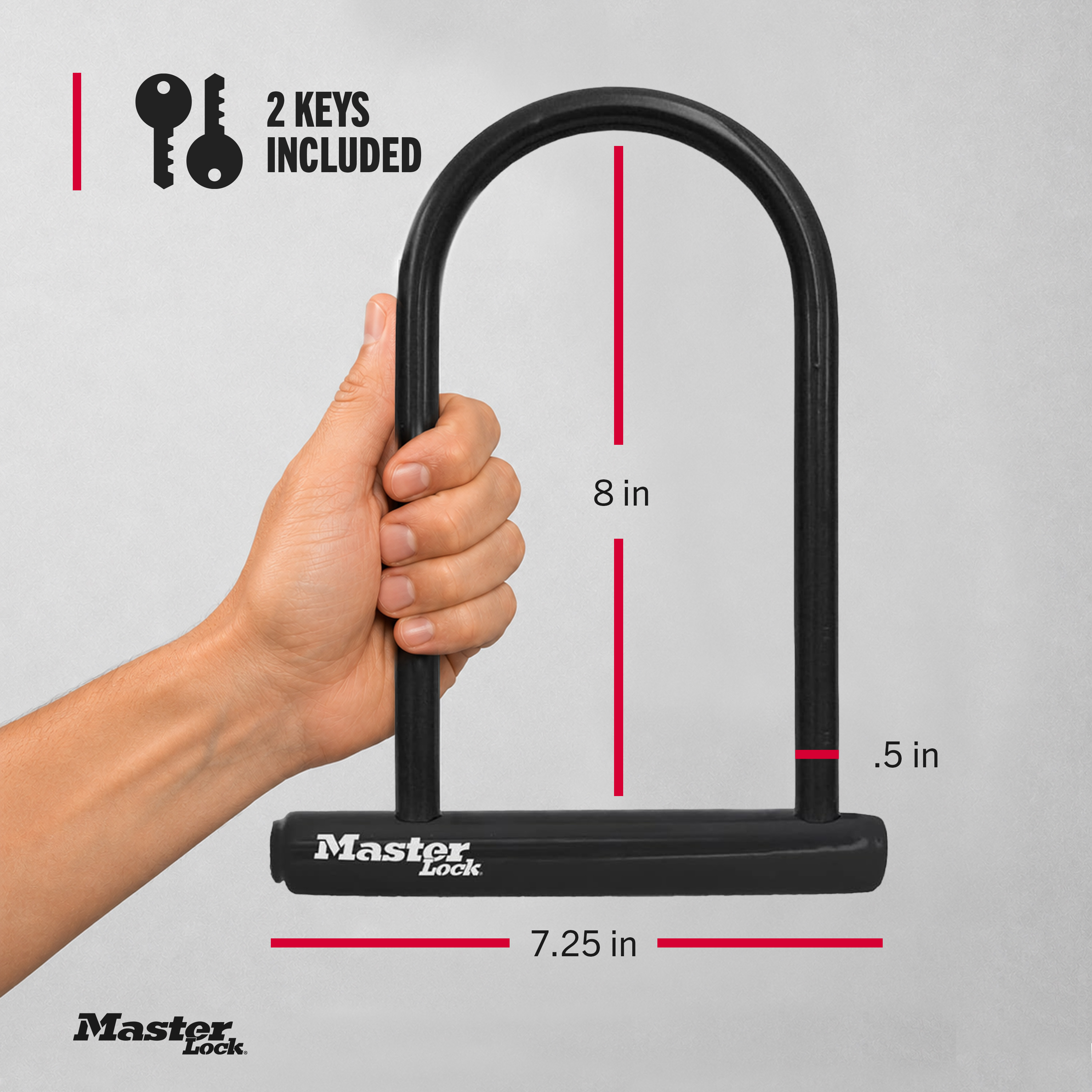 Master Lock U-Lock Bicycle Lock with Key photo 7