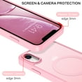 thumbnail image 5 of BENTOBEN iPhone XR Case, 6.1 inch Magnetic Case Compatible with MagSaf Slim Translucent Matte Shockproof, Pink, 5 of 7