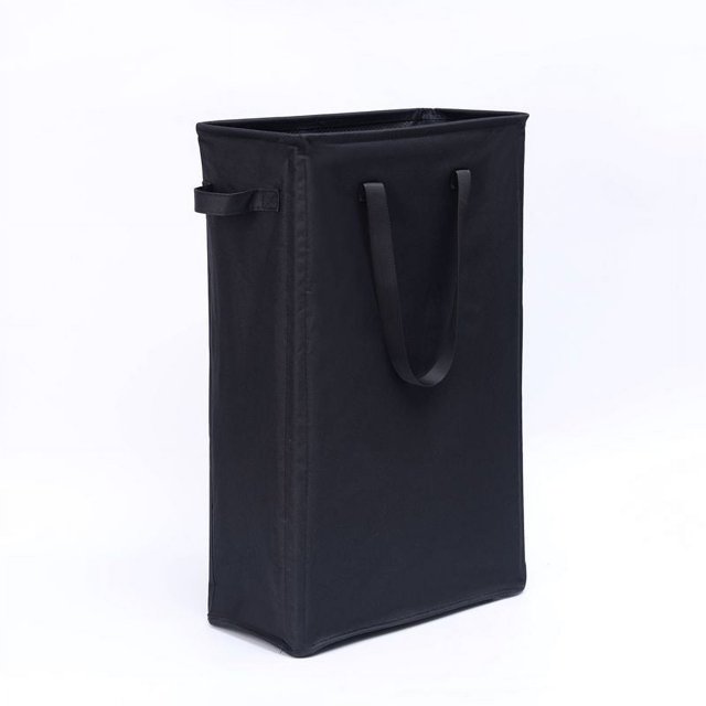 CHAO Cestas para la colada de 45 litros con asas (negras), cesta para la colada fina y plegable, bolsa rectangular para la colada de tela Oxford, cestas para la colada, bolsa de almacenamiento para el
