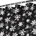 thumbnail image 3 of Black Christmas Snowflake Pattern Shower Curtain 72"x72" ,Bathroom Decorative Shower Curtains Set with 12 Hooks,Modern Waterproof Washable Shower Curtain, 3 of 6