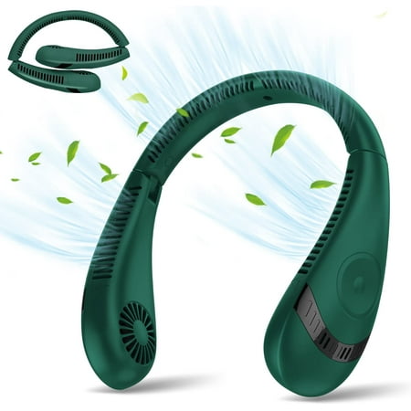 

Neck Fan 5000mAh Foldable Bladeless Fan 360° Cooling Wearable Personal Fan Rechargeable Hands Free Neck Fan 3 Speeds 80 Air Outlets Suitable for Travel Outdoor Home Office School Camping