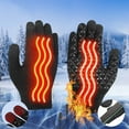 thumbnail image 2 of CASAFUN USB Heated Gloves Fingerless for Men Women USB Electric Hand Warmers Gloves Winter Knitting Heated Gloves Warm Full Half Heating Gloves Rechargeable Washable, 2 of 8