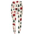 thumbnail image 5 of zaveiop Christmas Pajamas Women Holiday Elastic Workout Leggings Ankle Length High Waisted Xmas Pj Pants Winter Stretch Pajama (Z4-Light Gray, XL), 5 of 6