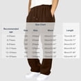 thumbnail image 4 of DJDLJWCJ Boys Fleece Lined Sweatpants Winter Warm Straight Leg Pants Elastic Waist Side Pocket Casual Pants Brown Size 4T, 4 of 7