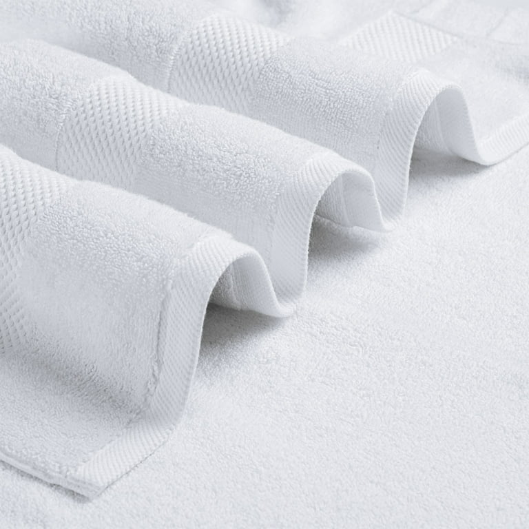 White Luxury Bath Towels Large - Cotton Hotel spa Bathroom Towel 30x56 4  PACK
