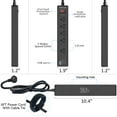 thumbnail image 6 of Surge Protector Power Strip with 5 AC Outlets and 3 USB Ports (1 USB-C), 1680J Surge Protection, Compact Design for Home and Office Use, 6 of 6