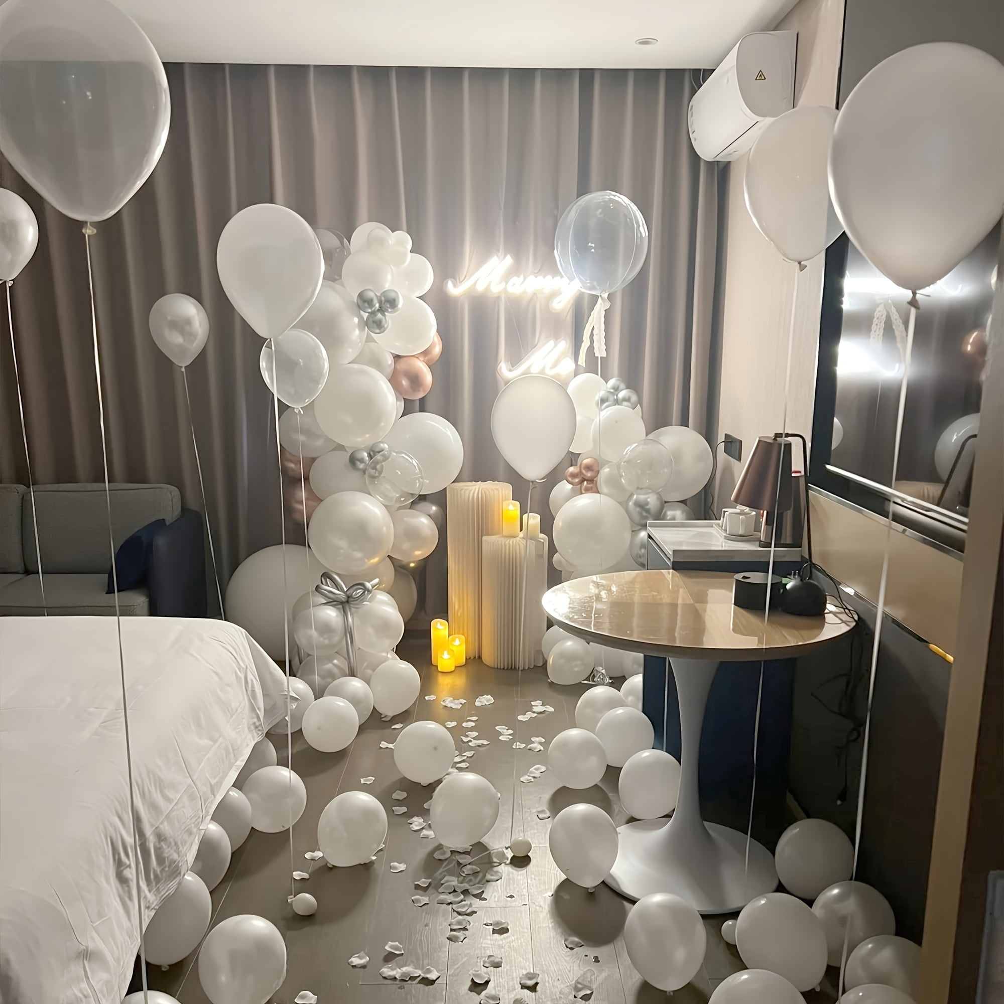 Pearl White Balloon Arch Kit 81pcs for Wedding Birthday Party Decorations Indoor Outdoor