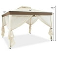 thumbnail image 2 of Gymax Abri de Jardin Gazebo 10 Pieds x 10 Pieds avec Moustiquaire pour Terrasse Extérieure, 2 of 10