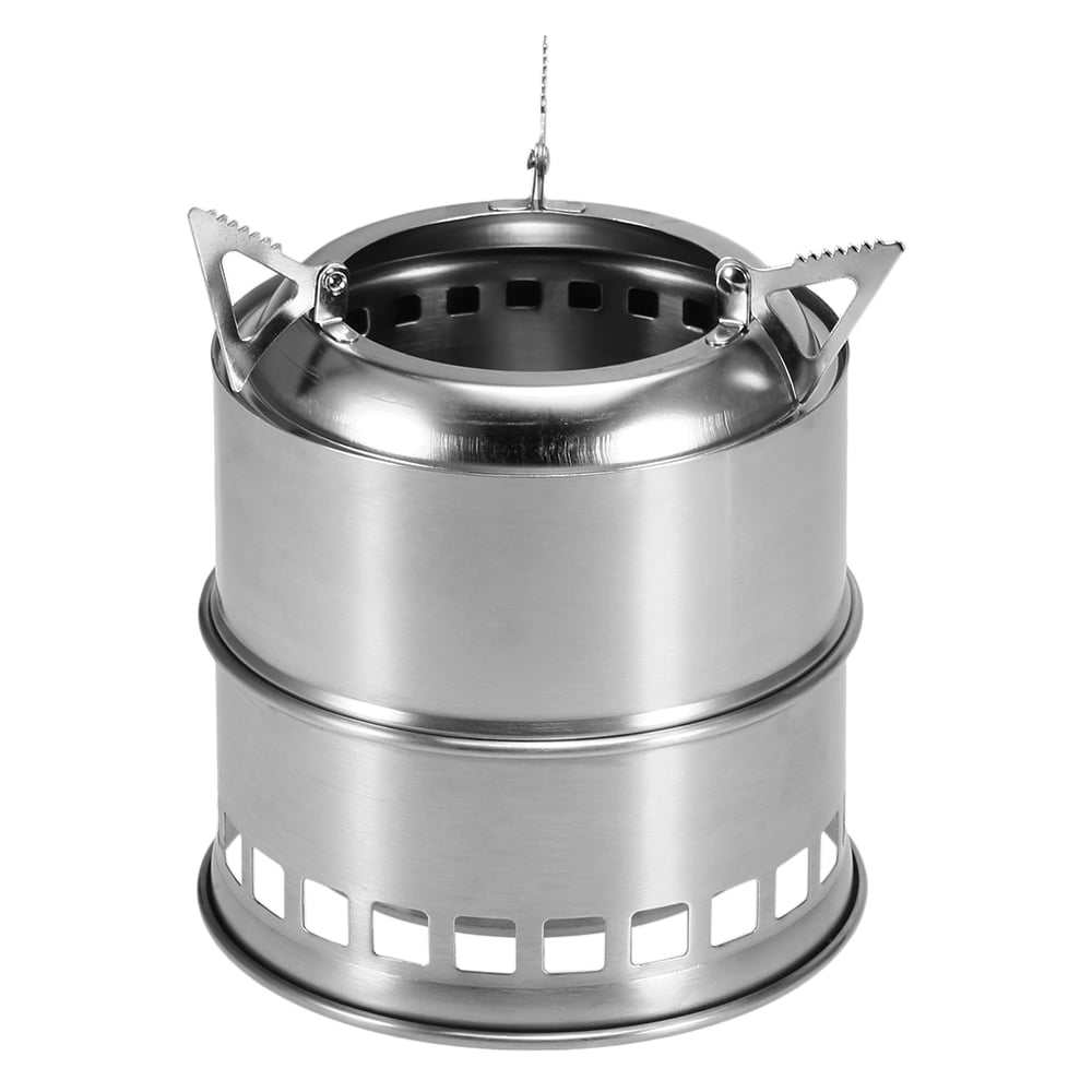 Outdoor camping Portable Folding Stainless Steel Wood Burning Stove &Grill Plate