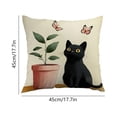 thumbnail image 3 of Uuiauoio Floral Black Cat Pillow Covers 18x18, Cats Lovers Lady Gifts, Cat Mom Grandma Gifts, Cats in Colorful Wildflower Decorative Pillow Covers for Home Bedroom Living Room Office Decor, 3 of 6