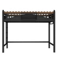 thumbnail image 6 of Queen Size Loft Bed Frame with Storage Shelves and bookshelf, Metal Loft Bed Frame with  Ladders and  Underbed Space  for Bedroom, Apartment, Mattress not included, Black, 6 of 9
