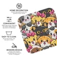 thumbnail image 3 of Lsque Cute Cat Cartoon Pattern 4" Drink Coasters Set of 4, PVC Leather Absorbent Coasters, Table Coaster Set Decorative Coffee Cup Coasters Housewarming Gift -Square, 3 of 6