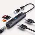 thumbnail image 1 of JUNWELL USB 3.0 To Ethernet Adapter  5 In 1 Multi-port Hub With Gigabit RJ45 And Type-C Power Port  LAN Network Adapter Compatible With Laptop PC For MacBook Mac Mini Surface XPS For Wind, 1 of 7