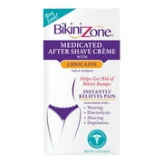 Bikini Zone Medicated After Shave Crme - Instantly Stop Shaving Bumps, Irritation & Itchiness - Gentle Formula Cream for Sensitive Areas - Dermatologist Approved & Stain-Free (1 oz)
