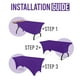 thumbnail image 3 of Mantel Utopia Kitchen rectangular de spandex de 6 pies, color morado, paquete de 2, 3 of 9