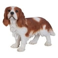 thumbnail image 1 of Garden Decor Animal Statue Brown/White King Charles Spaniel Standing Statue, 1 of 5