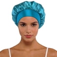 thumbnail image 1 of Bucket Hat For Home And Leisure With Satin Wide Brim Classic Style Suitable For All Seasons Travel Sleep Cap Fashion Accessory, 1 of 3
