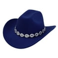 thumbnail image 3 of Western Cowboy Hat For Men And Women Style With Metal Drops Gemstone Net Design Chain For Parties And Fashion Events, 3 of 3