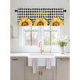 thumbnail image 2 of Valances for Windows Sunshine Watercolor Rod Pocket Cafe Window Treatments Valance Curtains for Kitchen Bathroom Laundry Basement Windows 60"x18", 2 of 9