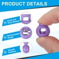thumbnail image 3 of Uxcell Round Cord Lock, Plastic Single Hole Spring Loaded Toggle Stoppers Light Purple, 3 of 7