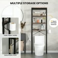 thumbnail image 4 of Demi Bonn Toilet Storage Rack, Towel Rack, Towel Holder, 4-Tier Freestanding Over the Toilet Storage Rack, for Bathroom, Rustic Brown, 4 of 6