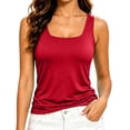 thumbnail image 2 of Harpily Womens Tank Tops Sleeveless Solid Square Neck Delicate Thin Straps Breathable Smooth Soft Skin-Friendly Daily Outer Inner Layering Tops, 2 of 4