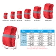 thumbnail image 2 of Unique Bargains 55-65L Imperméable Sac à Dos Housse de Pluie avec Sangle Réfléchissante L Rouge, 2 of 6