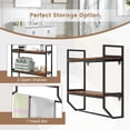thumbnail image 4 of Over the Toilet Shelf Wall Mounted with Metal Frame for Bathroom, 4 of 6